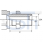 Preview: Steckkupplung BG3 Muffe Schott 12L - UDK - REMOTE