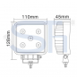 Preview: Arbeitsscheinwerfer - 15W - 1200lm - LED