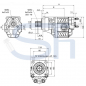 Preview: OMFB Guss Außenzahnradmehrfachpumpe 60,06ccm - NPH ISO - rechtsdrehend