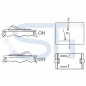 Preview: COBO Wippschalter Ein/Aus-Schalter, Universal - 2 Steckanschlüsse - rastend