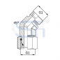 Preview: Einstellbare Winkelverschraubung 45° 06S