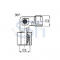 Preview: Einstellbare Winkelverschraubung 90° 35L