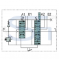 Preview: Frontladersteuerventil 80 l/min - mit Seilzug 1500mm - 1 Taster - Doppeltwirkend, davon 1 x mit Schwimmstellung