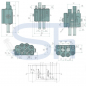 Preview: Frontladersteuerventil 95 l/min - mit Seilzug 1500mm - 0 Taster - Doppeltwirkend - Load Sensing