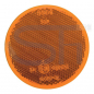 Preview: Reflektor Orange - Rund - Ø 75mm - mit Klebeband