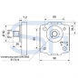 Preview: IHC Case - Hydraulikdoppelpumpe 8ccm + 8ccm - BG2 - Konus 1:5 - linksdrehend - 0510465349 - 433-933, 644-844, 3147535R93