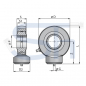 Preview: Gelenkkopf 60mm - Stangenseitig - Anschweißauge für Hydraulikzylinder