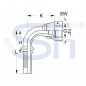 Preview: Pressarmatur DN16 - 7/8" - IG 90° - JIC