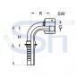 Preview: Pressarmatur DN19 - 1 3/16" - IG 90° - ORFS