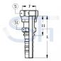 Preview: Pressarmatur DN19 - 1" - IG - ORFS - 4SH