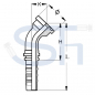 Preview: Pressarmatur DN19 - 1" - 45° - SAE 6000 PSI - 4SH