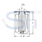 Preview: Ersatzpatrone für Saugfilter R 1 1/4" - 250 Liter/min - 25µm - Leitungseinbau