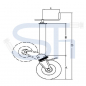 Preview: Stützrad - Halbautomatisch mit Federverriegelung - 1000kg Stützlast