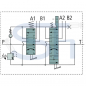 Preview: Steuerventil 50 l/min - 2 Sektionen - Doppeltwirkend, davon 1 x mit Schwimmstellung