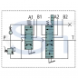 Preview: Steuerventil 50 l/min - 2 Sektionen mit Seilzugvorbereitung - Doppeltwirkend, davon 1 x mit Schwimmstellung