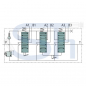 Preview: Steuerventil 50 l/min - 3 Sektionen mit Kreuzhebel, Doppeltwirkend