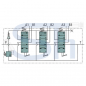 Preview: Steuerventil 50 l/min - 3 Sektionen mit Seilzugvorbereitung - Doppeltwirkend