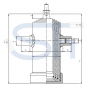 Preview: Teleskopzylinder mit Querbohrung 2-stufig - Hub 1035mm - 16,1 Tonnen