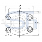 Preview: Verschlussgegenflansch SAE 6000 PSI - R 1/2"