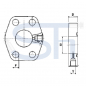 Preview: Zwischenflansch mit Messanschluss SAE 6000 PSI - R 1"