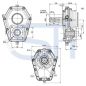 Preview: Zapfwellengetriebe BG3 - 1:2,5 - mit Stummel - ohne Pumpe - Stahlguss - für Axialkolbenpumpen