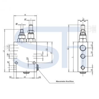 Abschaltventil R 3/8" für Pumpen - Nieder/Hochdruck