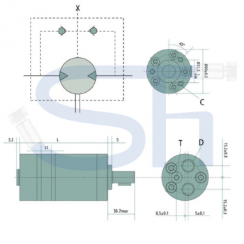 Ölmotor BMM 12ccm - Anschluss hinten