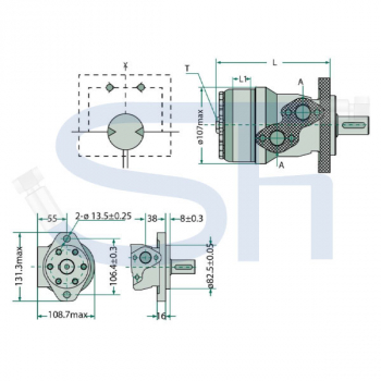 Ölmotor BMR 400ccm - 25mm Welle - zylindrisch