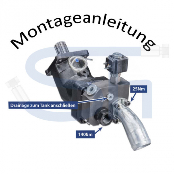 By-pass Ventil für Axialkolben Pumpe 5ccm bis 63ccm - 12 V DC