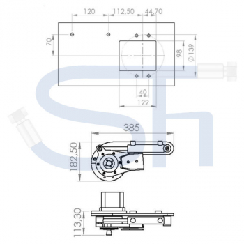 Cutmaster Basic 9,3kW - 31,5 Liter - Hydraulisch - Schwenkrichtung Links