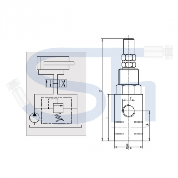 Druckbegrenzungsventil R 1/4" 10 - 180 BAR ohne Manometeranschluss