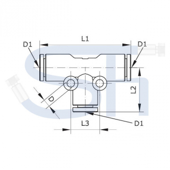 T-Steckverbinder 8mm - Kunststoff