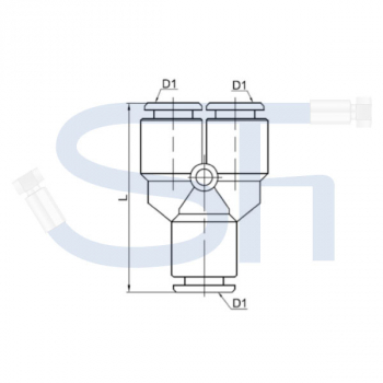 Y-Steckverbinder 6mm - Kunststoff