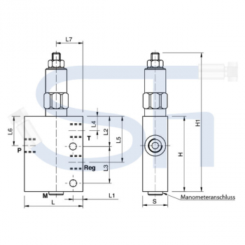 Druckminderventil R 3/8" 35 - 180 BAR - direktgesteuert