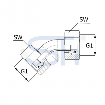 Doppelverbinder GVO 45° 38S