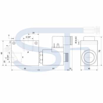 2/2-Wege Elektromagnetventil 80L R 3/4" - 24 V DC - stromlos offen - beidseitig gesperrt