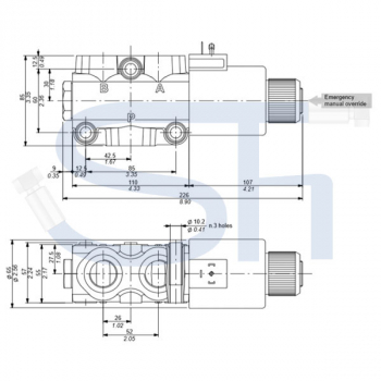 3/2-Wege Elektromagnetventil 140L R 3/4" - 12 V DC - mit Lecköl