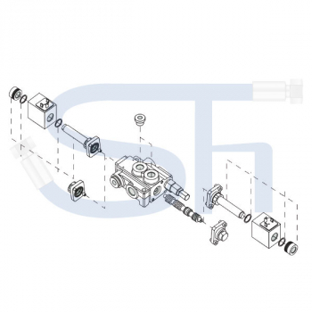 Elektrisches Steuerventil 50 l/min - 3 Sektionen - Doppeltwirkend - 24 V DC