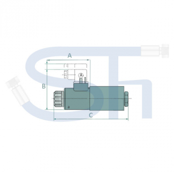 4/2-Wegeventil CETOP 03 - 60 l/min - NG6 - 12 V DC - Schaltstellung D