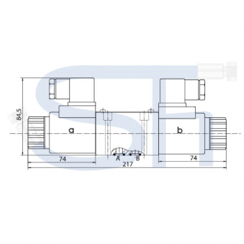 4/3-Wegeventil CETOP 03 - 60 l/min - NG6 - 24 V DC - Schaltstellung J