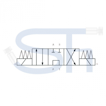 4/3-Wegeventil CETOP 05 - 120 l/min - NG10 - 12 V DC - Schaltstellung E