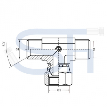 Einstellbare T-Verschraubung R 2"