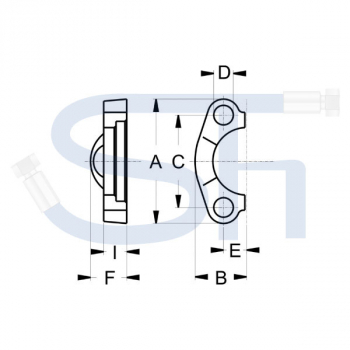 Flanschhälftenpaar 3/4" - SAE 6000 PSI