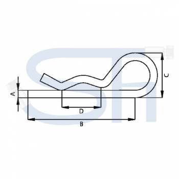 Federstecker - 5mm - Länge 85,5mm