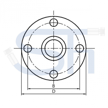 Verschlussflansch - M 10x30 - 56mm