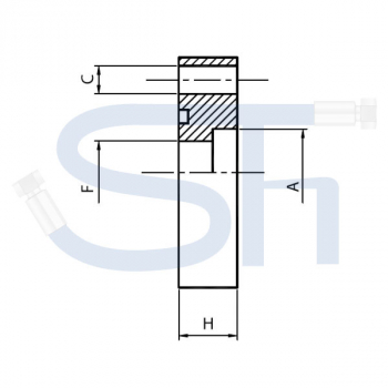 Verschlussflansch - M 10x30 - 62mm