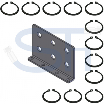 Abreißhalter / Halter 6-fach für Steckkupplung BG3 Muffe Schott 10L / Halter für Muffe