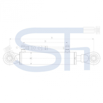 Hydraulischer Oberlenker Kat. 1 - 160 Hub