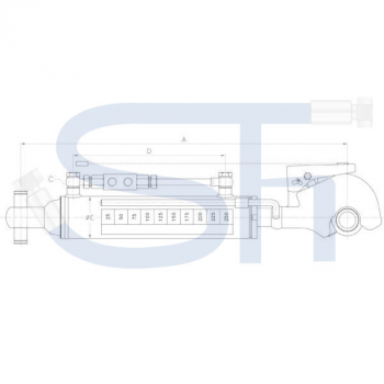 Hydraulischer Oberlenker Kat. 3 - 250 Hub - mit Fanghaken