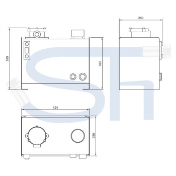 Hydrauliköltank 25 Liter - Standard